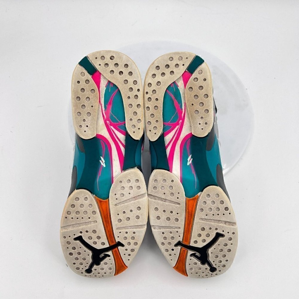 Nike Air Jordan 8 Retro Youth Size 7.5 Women 9  305368-113 South Beach Shoes - Picture 10 of 13
